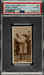 1928 J. Millhoff Co. "Famous Golfers" #20 Bobby Jones PSA EX-MT 6