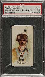 1888 N2 Allen & Ginter "American Indian Chiefs" Black Hawk PSA EX+ 5.5