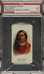 1888 N2 Allen & Ginter "American Indian Chiefs" Red Shirt PSA EX 5