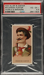 1888 N33 Allen & Ginter "World's Smokers" Bavarian Hunter PSA VG-EX+ 4.5