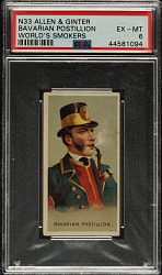 1888 N33 Allen & Ginter "World's Smokers" Bavarian Postillion PSA EX-MT 6