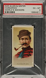 1888 N33 Allen & Ginter "World's Smokers" Hungarian PSA EX-MT 6