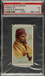 1888 N33 Allen & Ginter "World's Smokers" Morocco PSA EX 5