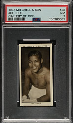 1936 Mitchell & Son "A Gallery of 1935" #28 Joe Louis PSA NM 7