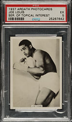 1937 Ardath Photocards Series of Topical Interest Boxing Joe Louis PSA EX 5