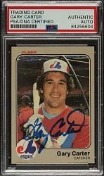 Signed 1983 Fleer #278 Gary Carter - PSA/DNA