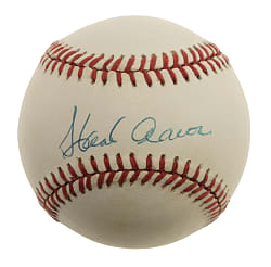 Hank Aaron Single-Signed Baseball