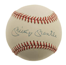 Mickey Mantle Single-Signed Baseball - JSA