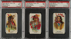 1930 British American Tobacco "Indian Chiefs" PSA-Graded Trio