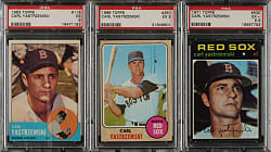 1963 to 1971 Topps Carl Yastrzemski PSA-Graded Trio