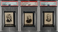 1901 Ogden's Guinea Gold PSA-Graded Trio: Wagner, Hardy, and Marconi
