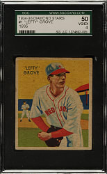 1934-1936 R327 Diamond Stars #1 Lefty Grove (1935 Green Back) SGC VG/EX 50