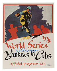 1938 World Series Reprint Program Signed by Joe DiMaggio - JSA