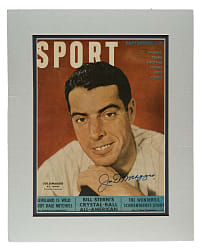 1949 Joe DiMaggio Signed "Sport" Magazine in Matted Display - JSA