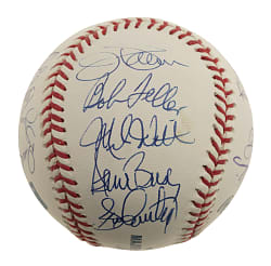No-Hitters Pitchers Multi-Signed Baseball (20 Signatures) with Bob Feller and Gaylord Perry - PSA/DNA