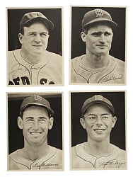 1947 Boston Red Sox Picture Pack Complete Set (25) Plus Original Envelope Including Ted Williams and Joe Cronin