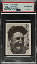 Signed 1973 TCMA Reprint Ernie Lombardi - PSA/DNA