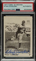 Signed 1977 TCMA Stan Coveleski - PSA/DNA