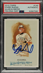 Signed 2010 Topps Allen & Ginter #149 Ichiro Suzuki - PSA/DNA