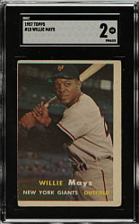 1957 Topps #10 Willie Mays SGC GOOD 2