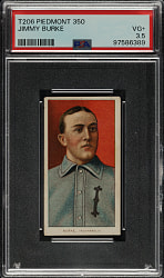 1909-1911 T206 White Border Jimmy Burke PSA VG+ 3.5