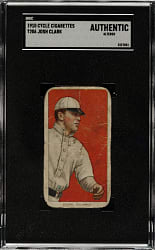 1909-1911 T206 White Border Josh Clark SGC Authentic - Cycle 350 Back