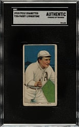 1909-1911 T206 White Border Paddy Livingstone SGC Authentic - Cycle 350 Back