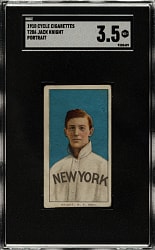 1909-1911 T206 White Border Jack Knight Portrait SGC VG+ 3.5 - Cycle 350 Back