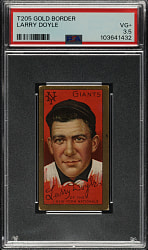 1911 T205 Gold Border Larry Doyle PSA VG+ 3.5