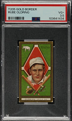 1911 T205 Gold Border Rube Oldring PSA VG+ 3.5