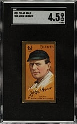 1911 T205 Gold Border John McGraw SGC VG/EX+ 4.5 - Polar Bear Back