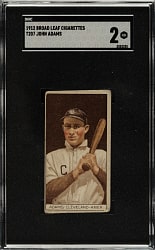 1912 T207 Brown Background John Adams SGC GOOD 2 - Broadleaf Back