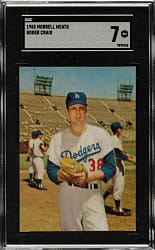 1960 Morrell Meats Dodgers Roger Craig SGC NM 7