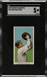1909-1911 T206 White Border Fred Jacklitsch SGC EX 5