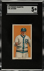 1909-1911 T206 White Border Joe Dunn SGC EX 5