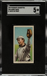 1909-1911 T206 White Border Harry Davis (H. Davis on Front) SGC EX 5