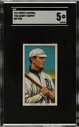1909-1911 T206 White Border Danny Murphy Batting SGC EX 5