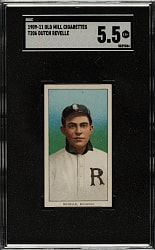 1909-1911 T206 White Border Dutch Revelle Southern Leaguer SGC EX+ 5.5 - Old Mill Back