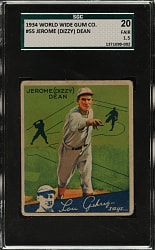 1934 V354 World Wide Gum Canadian Goudey #55 Dizzy Dean SGC FAIR 20