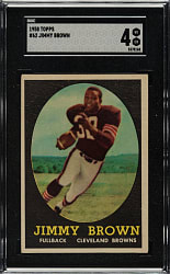 1958 Topps Football #62 Jim Brown Rookie SGC VG/EX 4