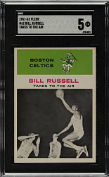 1961-1962 Fleer Basketball #62 Bill Russell In Action SGC EX 5