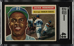 1956 Topps #30 Jackie Robinson Gray Back SGC VG/EX 4