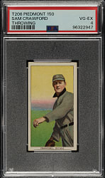 1909-1911 T206 White Border Sam Crawford Throwing PSA VG-EX 4