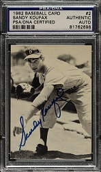 Signed 1983 Baseball Card News #2 Sandy Koufax - PSA/DNA