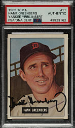 Signed 1982 TCMA #11 Hank Greenberg - PSA/DNA