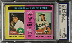Signed 1975 Topps #201 Sandy Koufax - PSA/DNA