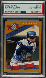 Signed 2002 Topps #716 Ichiro Suzuki - PSA/DNA