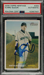 Signed 2006 Topps Heritage #250 Ichiro Suzuki - PSA/DNA