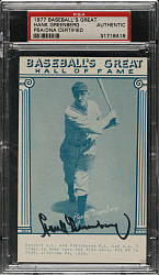 Signed 1977 Baseball Great's Hall of Fame Exhibits Hank Greenberg - PSA/DNA