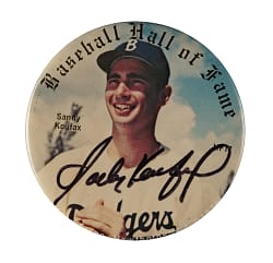 Signed 1978 Baseball Hall of Fame Pins #HF17 Sandy Koufax